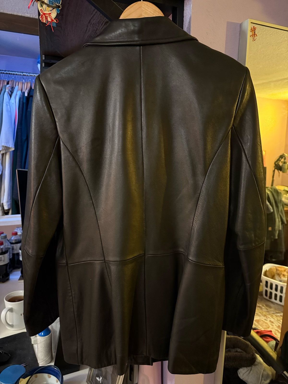 Other Classiques Entier Black Leather Jacket - Like New Size M / US 6-8 / IT 42-44 - 2 Thumbnail