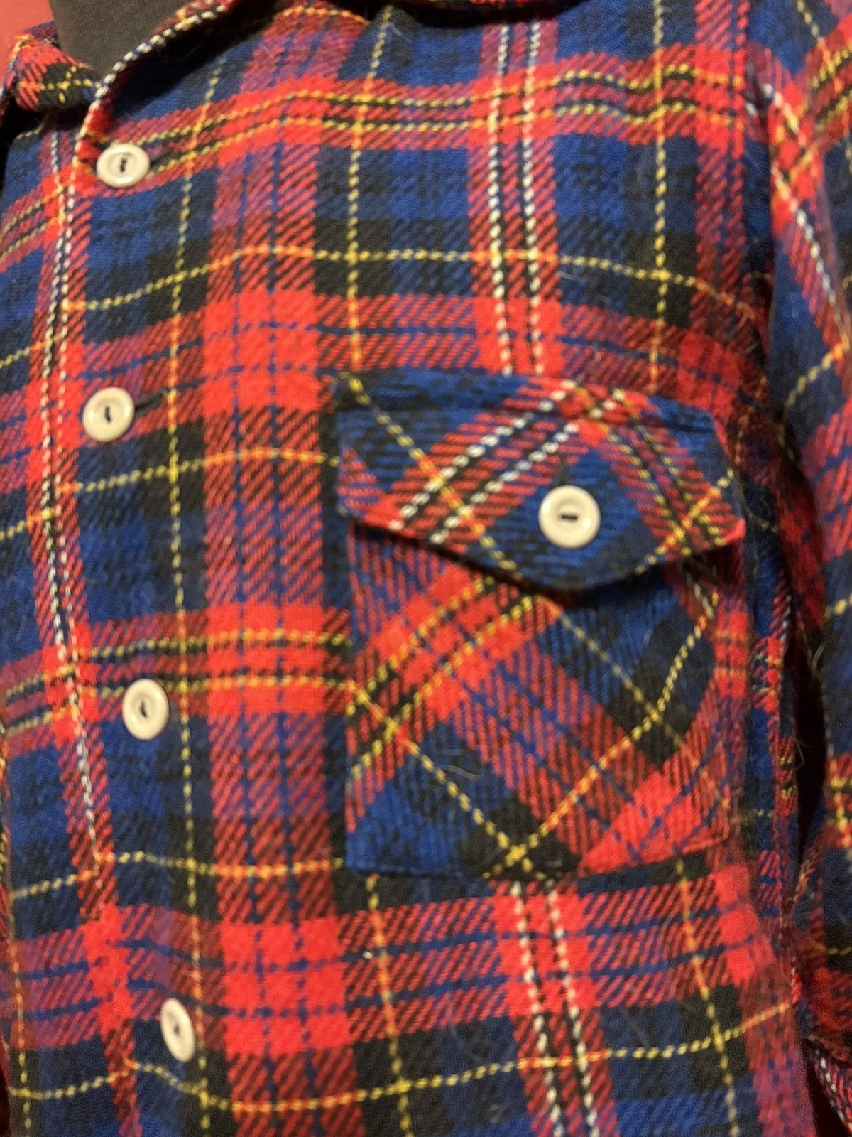 Vintage Vintage Wool Plaid Loop Collar Shirt Playday Tooke Grail Size US L / EU 52-54 / 3 - 3 Thumbnail
