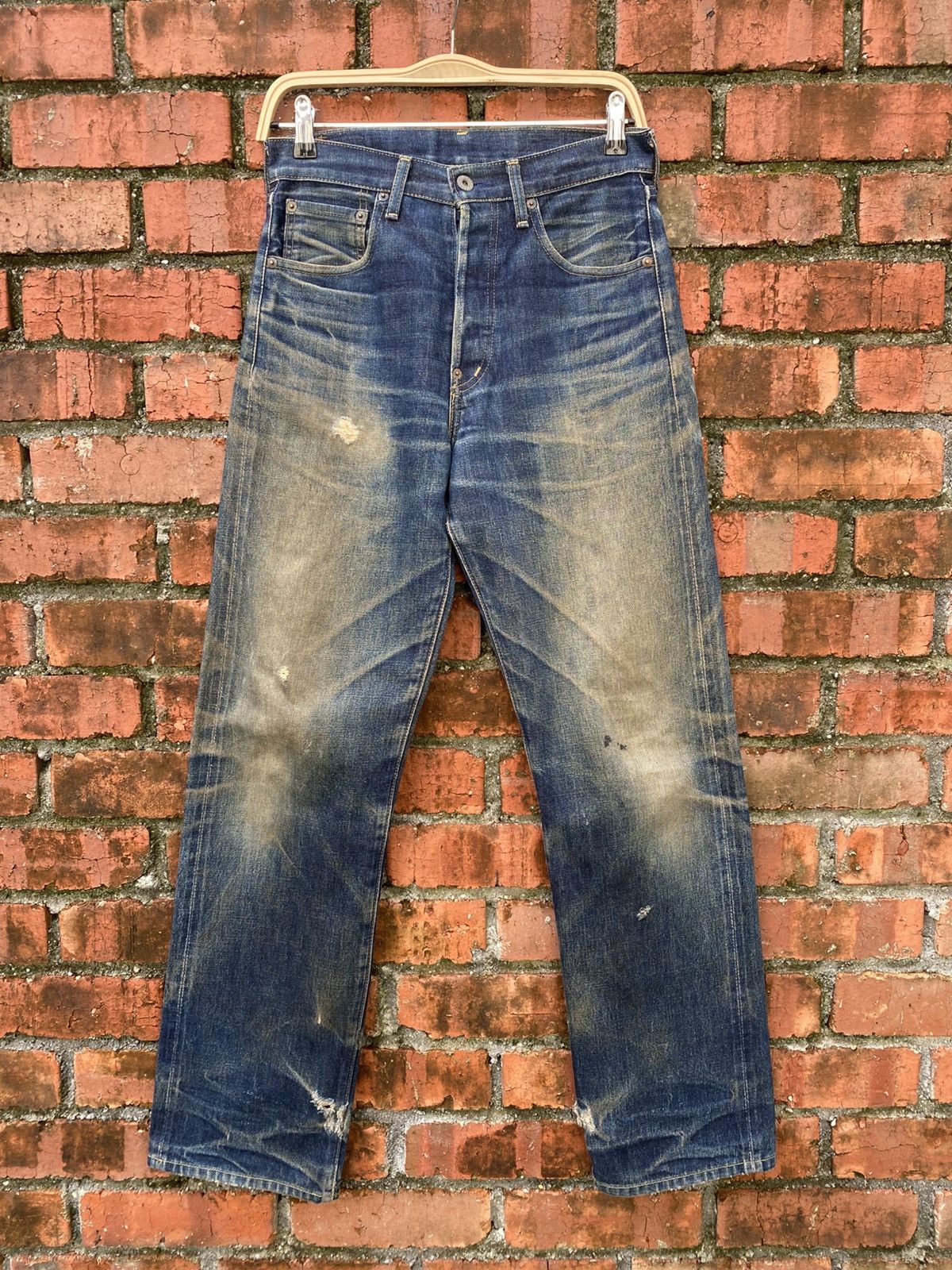 Levi's Vintage Clothing W29x32 Vintage levi's 702 big E redline buckle back JAPAN Size US 29 - 2 Thumbnail