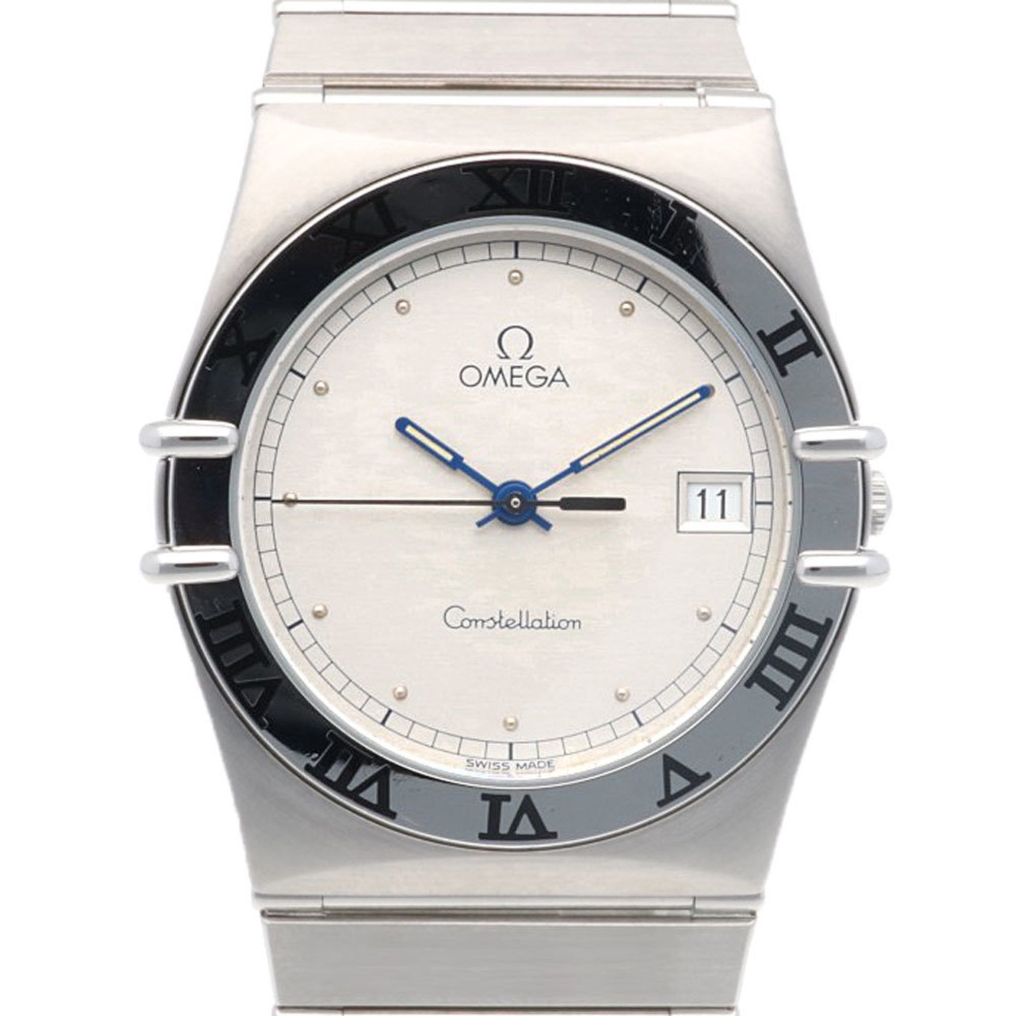 Omega Constellation Watch Stainless Steel Quartz Men's in White