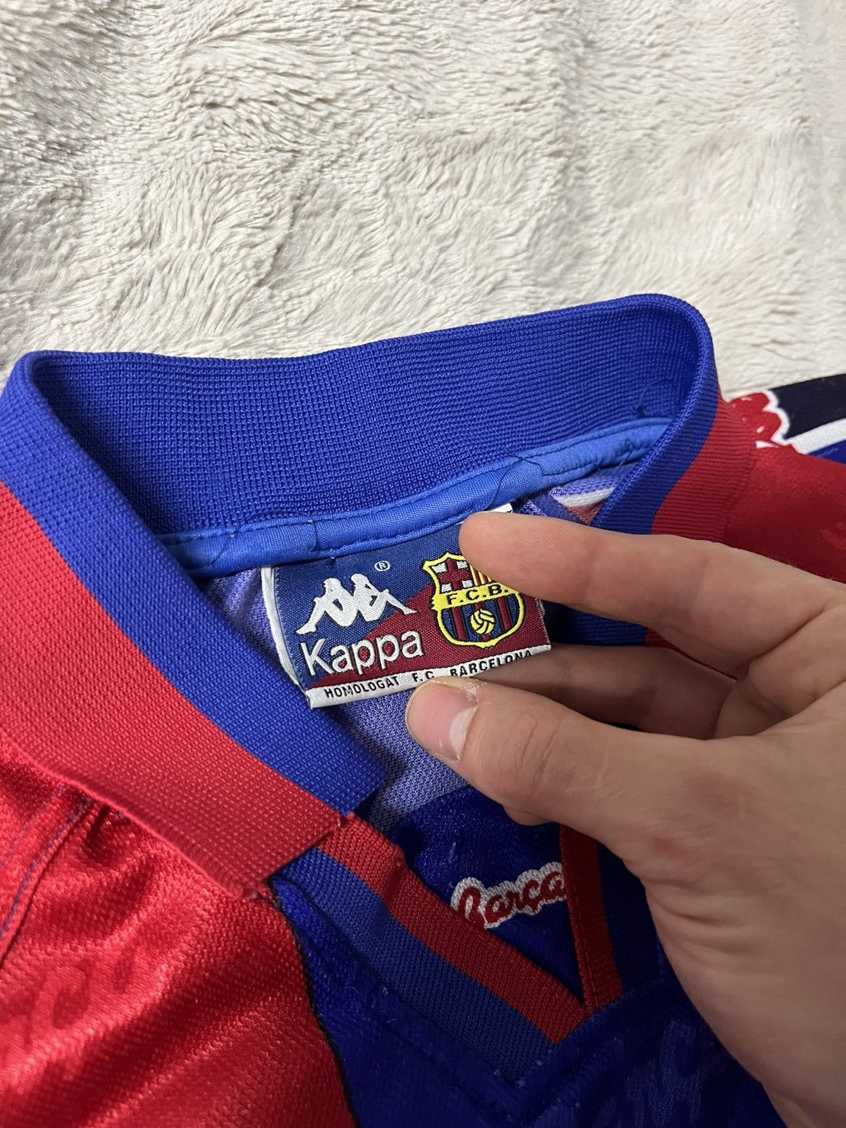 Kappa 1996-1997 FC Barcelona #10 Giovanni Football Jersey Vintage Size US XL / EU 56 / 4 - 7 Thumbnail