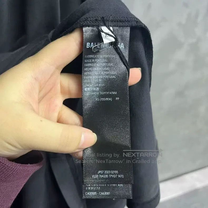 Balenciaga Balenciaga Black logo print round neck short-sleeve T-shir Size US XS / EU 42 / 0 - 3 Thumbnail