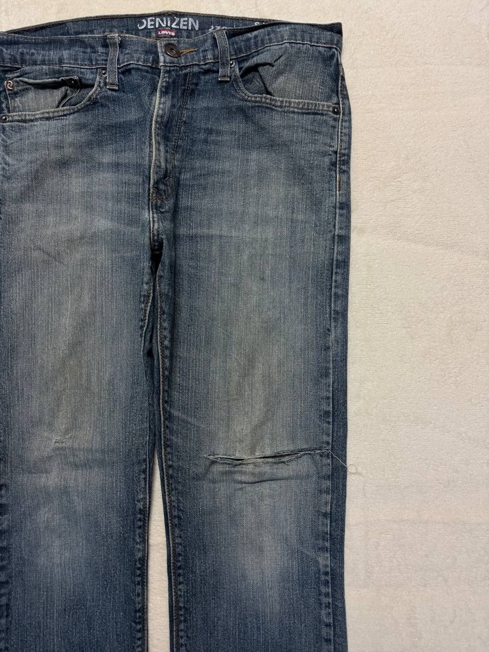 Levi's GRUNGE Levi’s Slim Straight Fit Faded Distressed Blue Jeans Size US 33 - 5 Thumbnail
