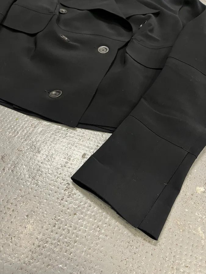 Marithe + Francois Girbaud 1990s Marithé + François Girbaud Oversized Collar Black Blazer Size S / US 4 / IT 40 - 6 Thumbnail