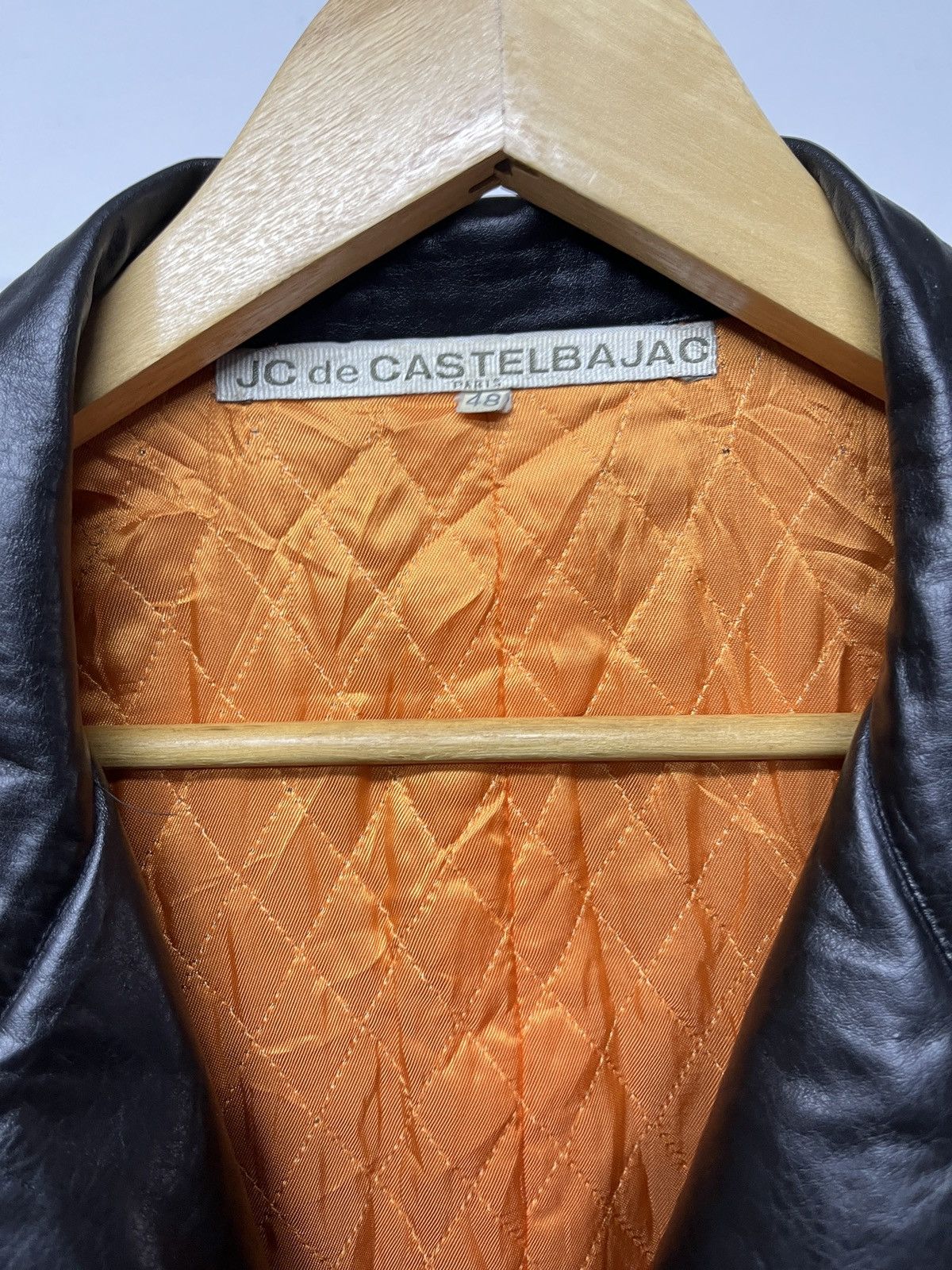 Jean Charles De Castelbajac Rare Je De Castelbajac Double Collar Leather Long Coat Size US M / EU 48-50 / 2 - 2 Thumbnail