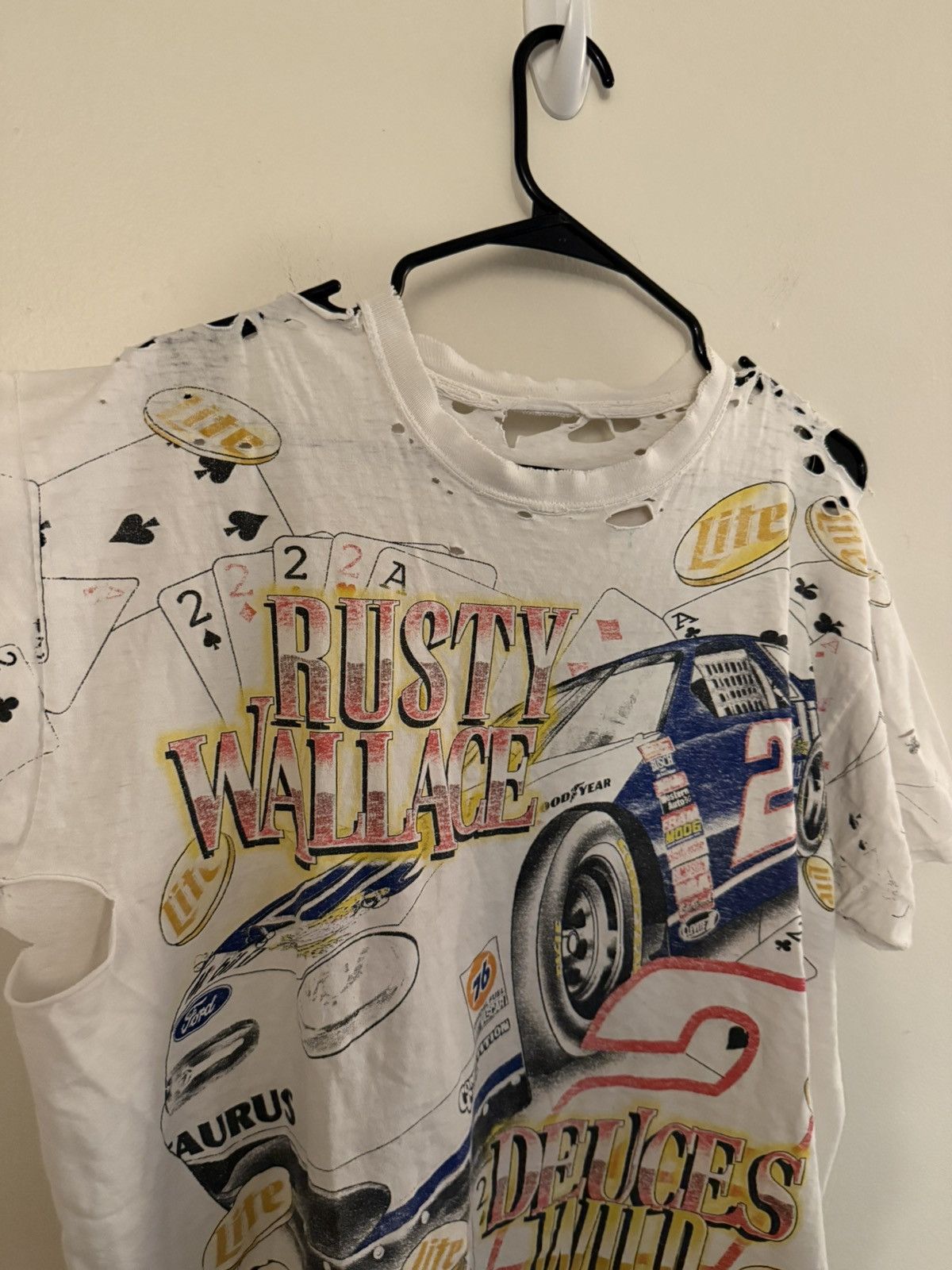 NASCAR (XL) VINTAGE THRASHED PAPER THIN Nascar Shortsleeve Tee Size US L / EU 52-54 / 3 - 3 Thumbnail