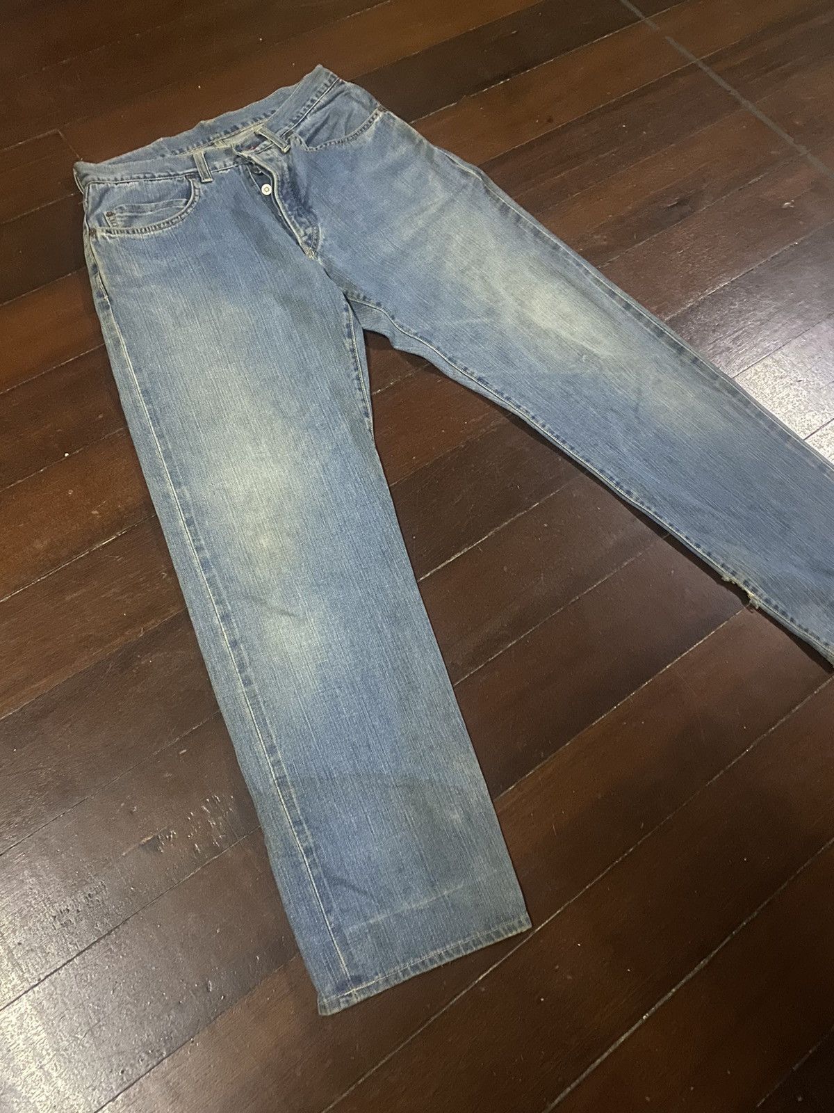 Blue Blue Japan × Japanese Brand × Vintage FIRE 🔥 Vintage HR Market Blue Blue selvedge distressed B-1 Size US 34 / EU 50 - 2 Thumbnail