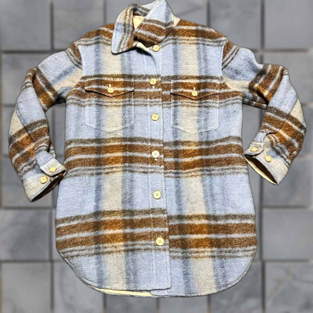 Vintage Wilfred Free Ganna Shirt Jacket Womens Small Blue Wool Shacket Size S / US 4 / IT 40 - 1 Thumbnail