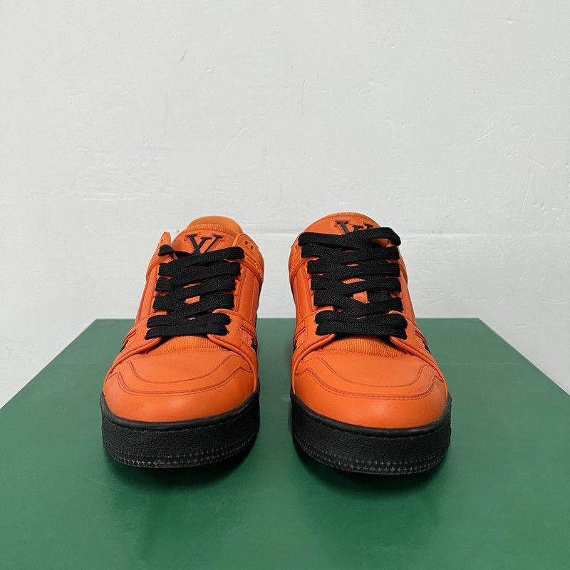 Louis Vuitton Louis Vuitton Trainer Low Top Sneakers in Orange -2508 Size US 9.5 / EU 42-43 - 2 Thumbnail