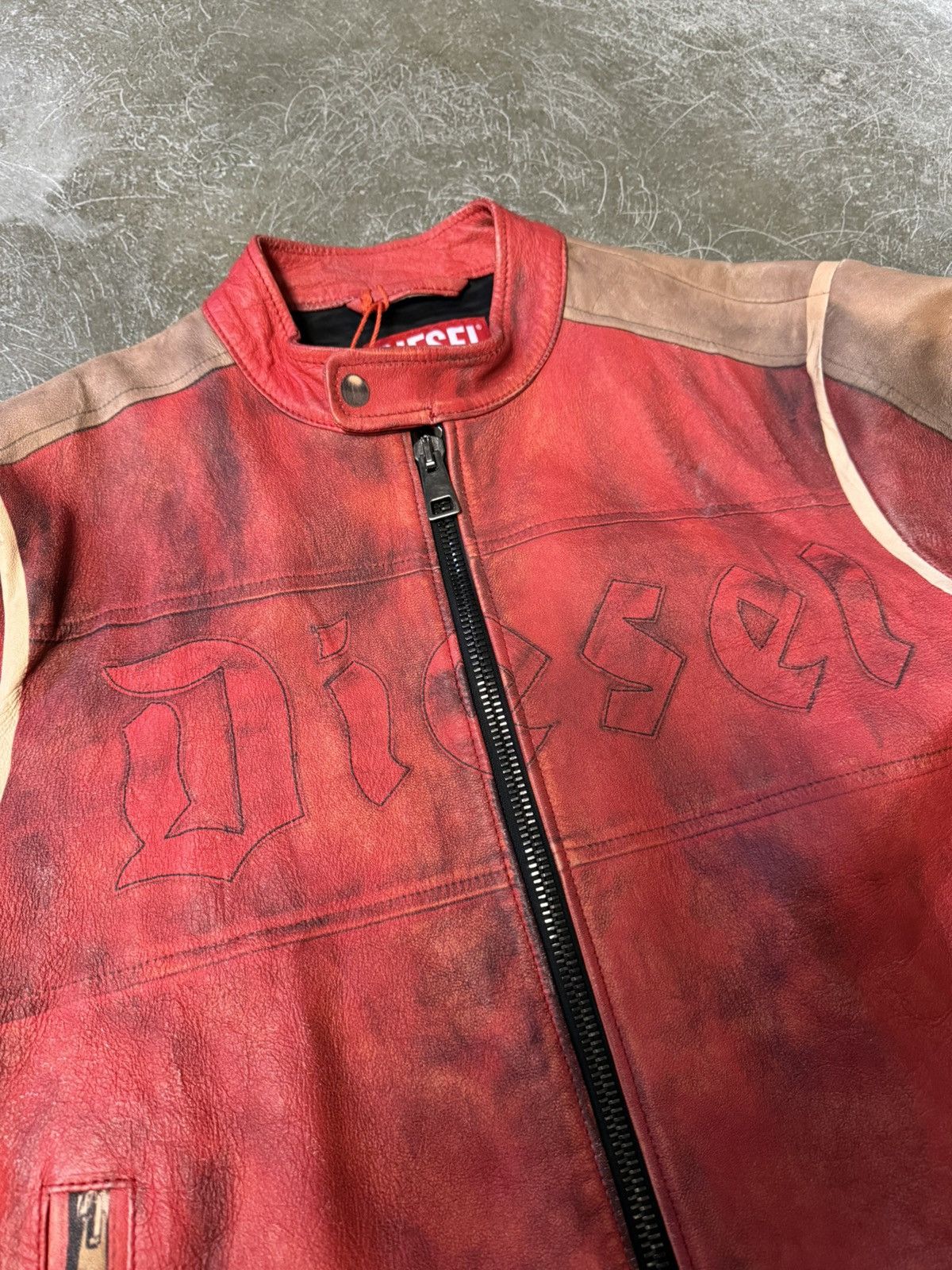 Diesel Diesel Distressed Leather Jacket Size US S / EU 44-46 / 1 - 2 Thumbnail