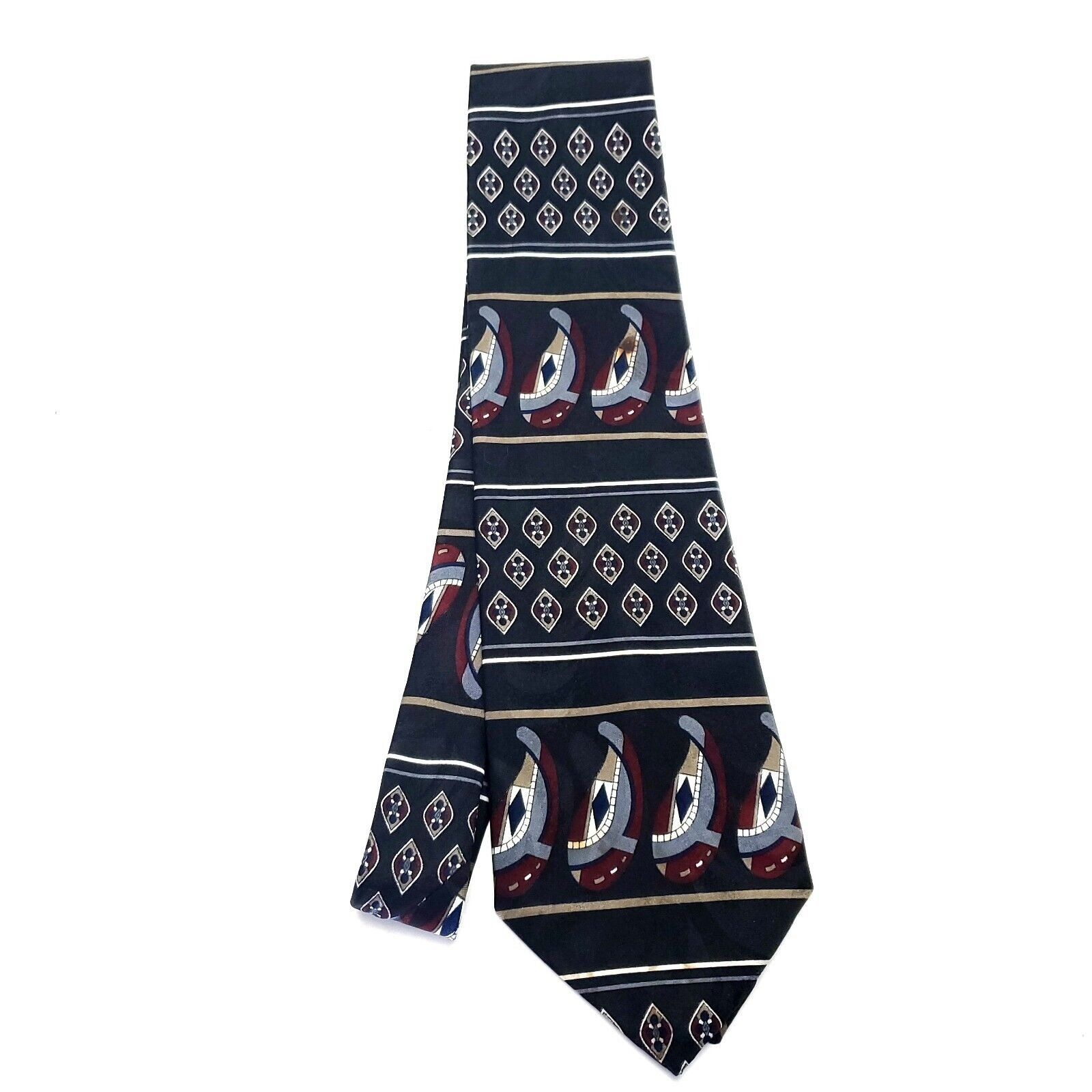 Other Wembley Black Silk Tie Woven Graphic Size ONE SIZE - 6 Thumbnail
