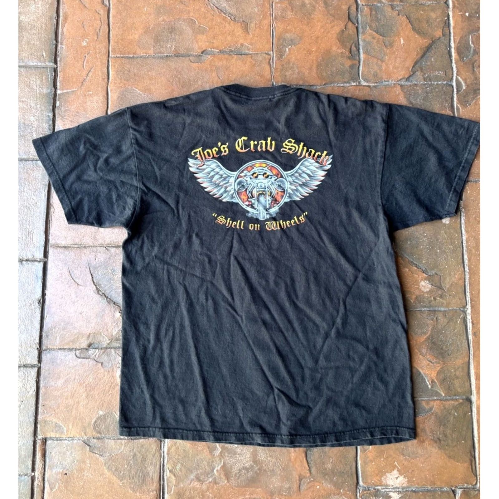 Vintage VINTAGE Joe’s Crab Shack Shirt Black L Mens T-Shirt Graphic Print Biker Motorcycle Funny Size US L / EU 52-54 / 3 - 2 Thumbnail
