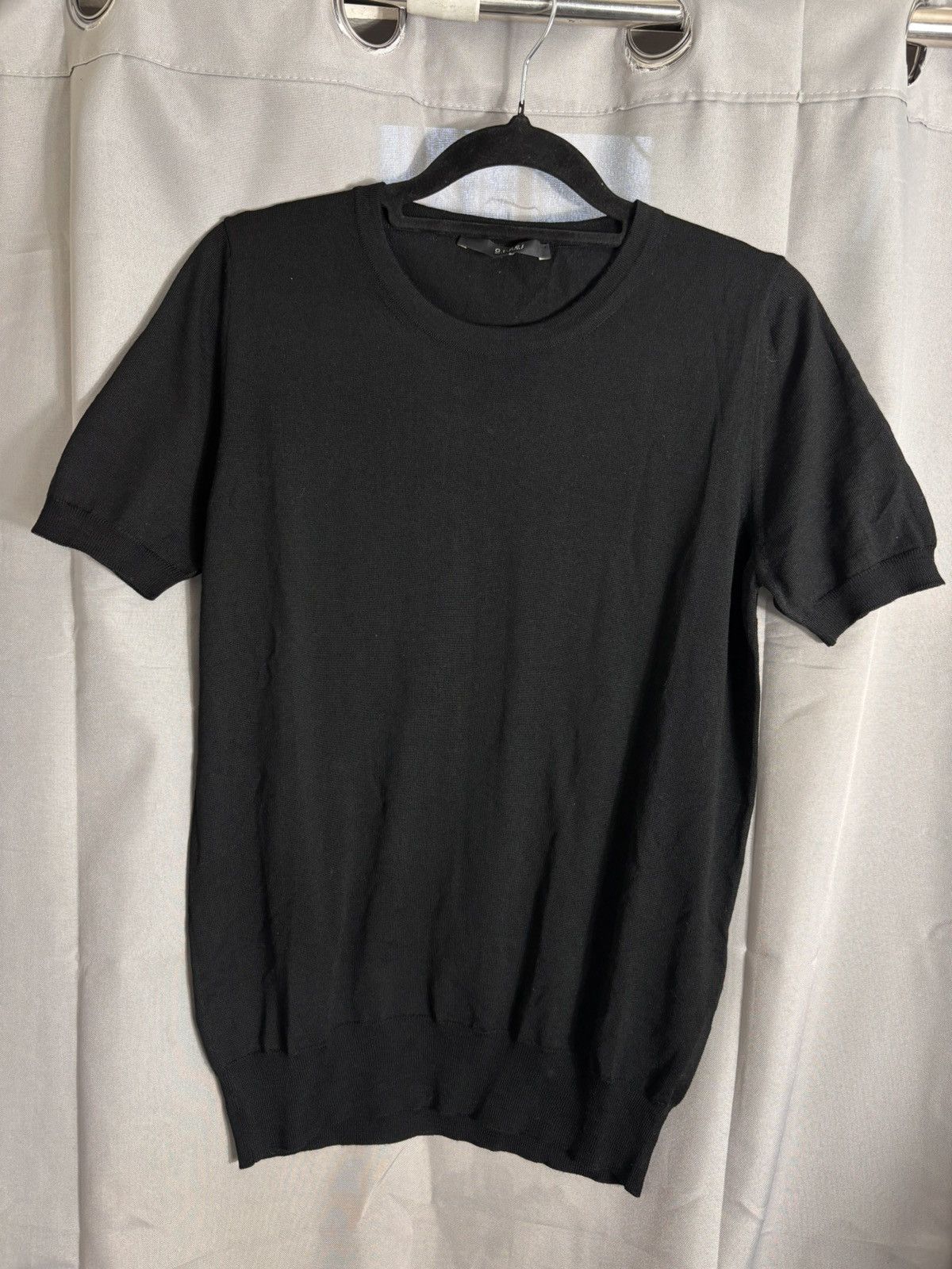 Gucci Gucci Black Short Sleeve Knit Top Size L / US 10 / IT 46 - 1 Thumbnail