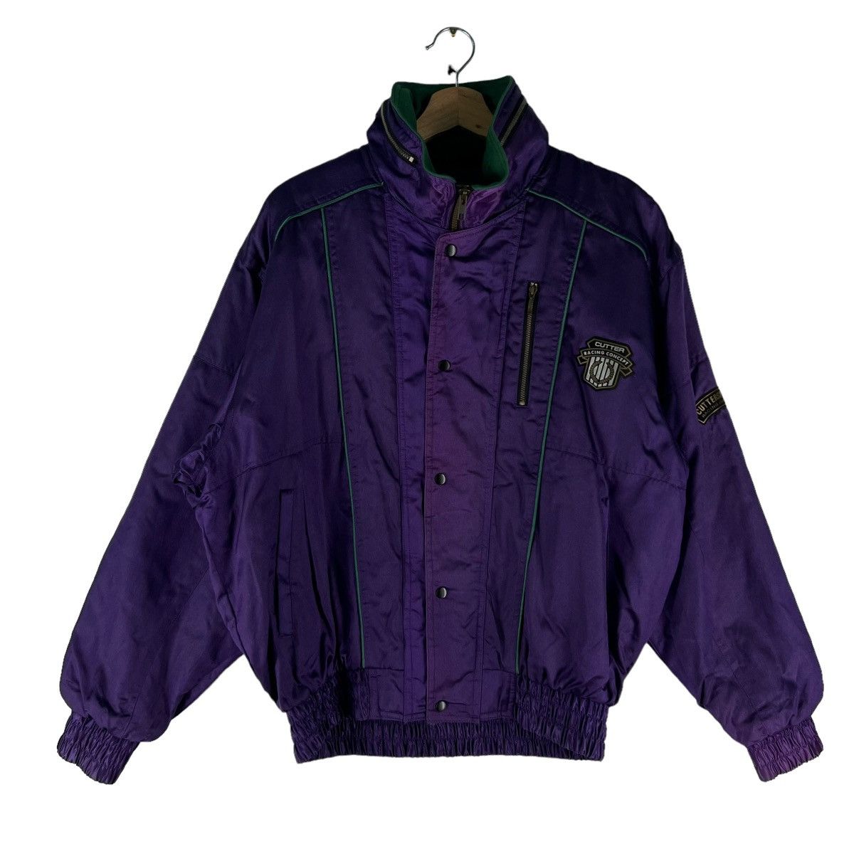 Japanese Brand 🔥Vintage Bomber Jacket Nylon Cutter Sports Racing Concept Size US S / EU 44-46 / 1 - 1 Thumbnail