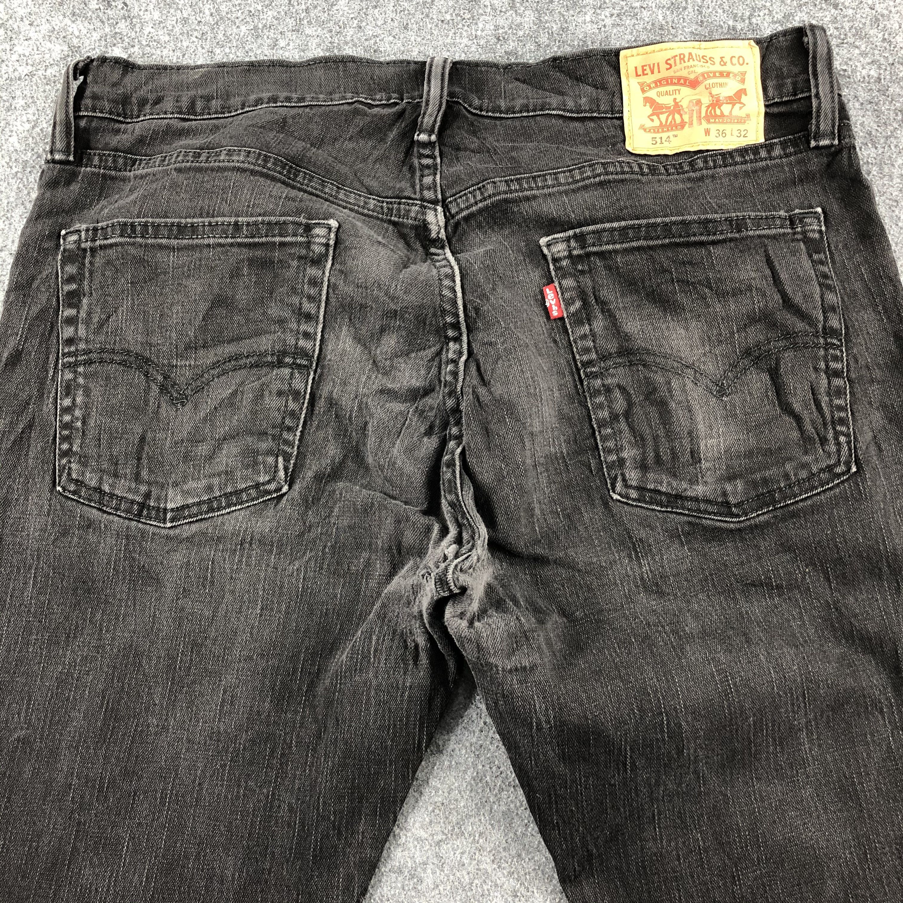Levi's Vintage Faded Black Levis 514 Jeans-J2654 Size US 35 - 4 Thumbnail