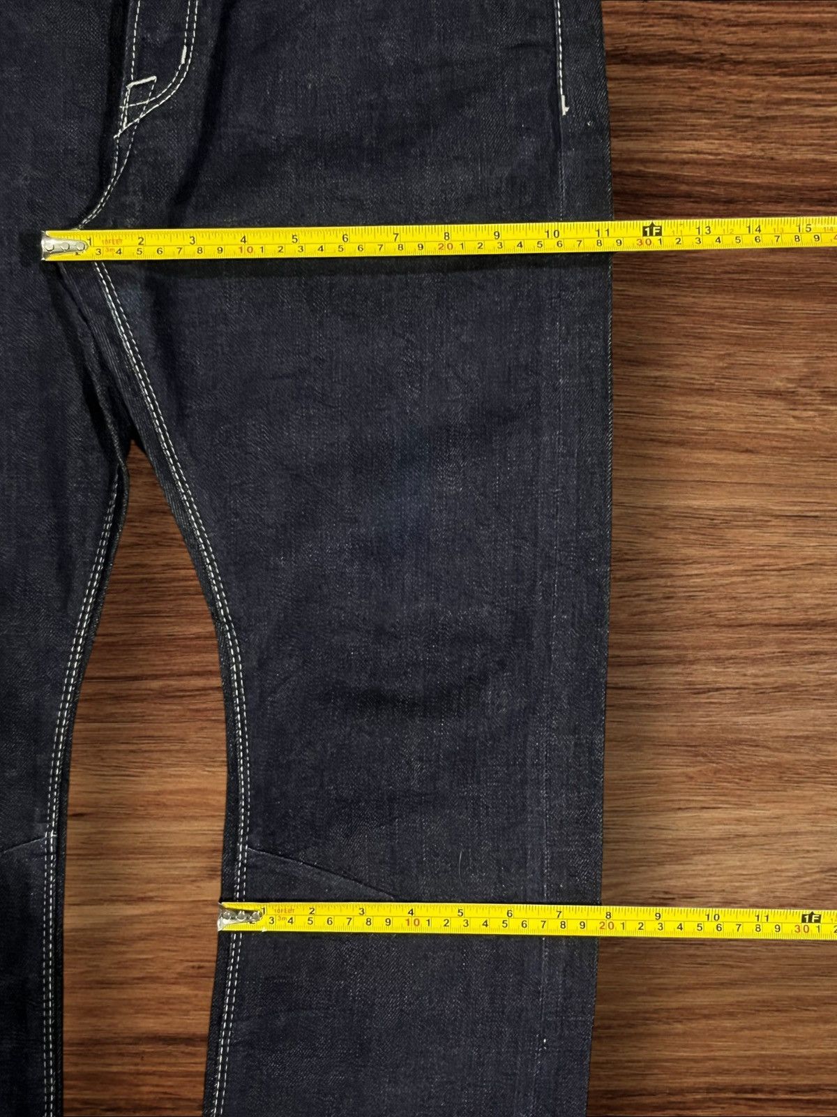 GOSTAR DE FUGA × If Six Was Nine × Le Grande Bleu (L.G.B.) Japanese Gostar De Fuga Dark Washed Selvedge Button Fly Jean Size US 32 / EU 48 - 17 Thumbnail