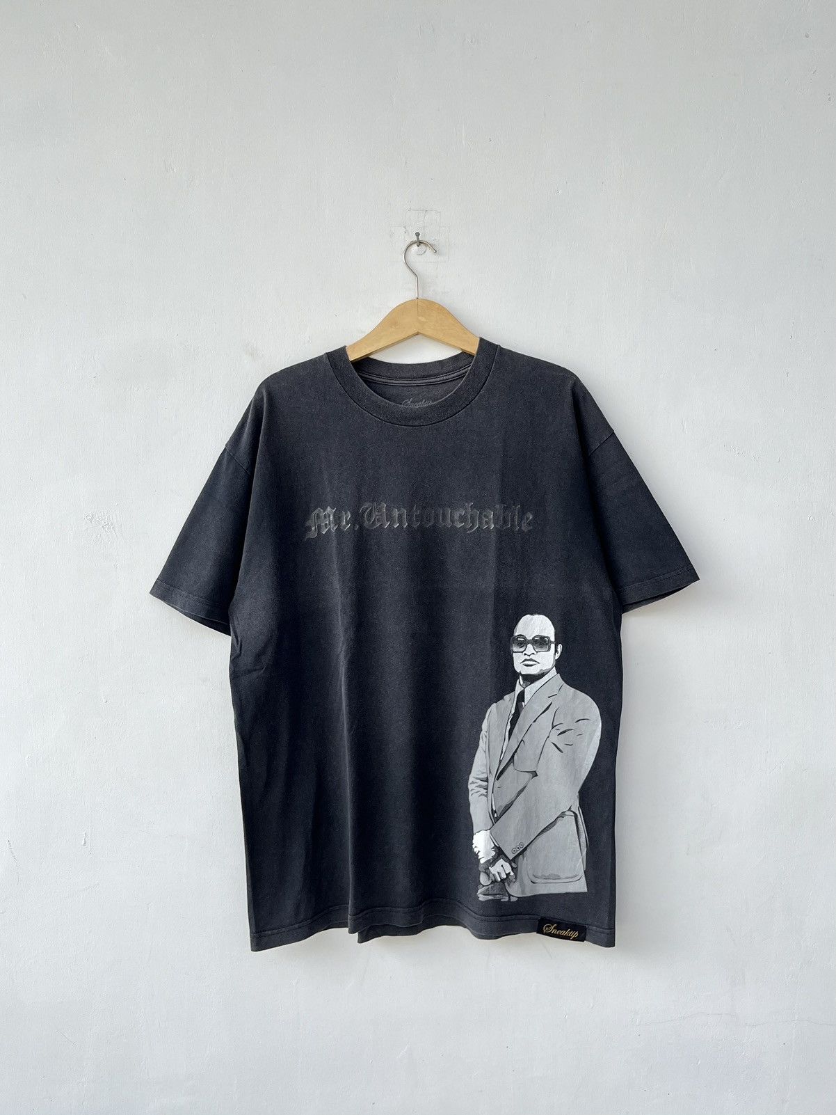 Vintage 2007 Mr. Untouchable Nicky Barnes Gray on Black Tees Size US XL / EU 56 / 4 - 1 Thumbnail