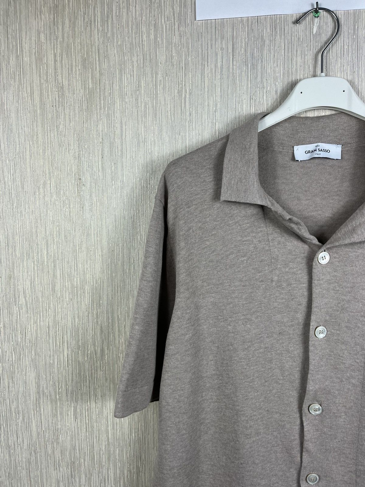 Gran Sasso Gran Sasso cotton button up short sleeve shirt tee cardigan Size US M / EU 48-50 / 2 - 4 Thumbnail