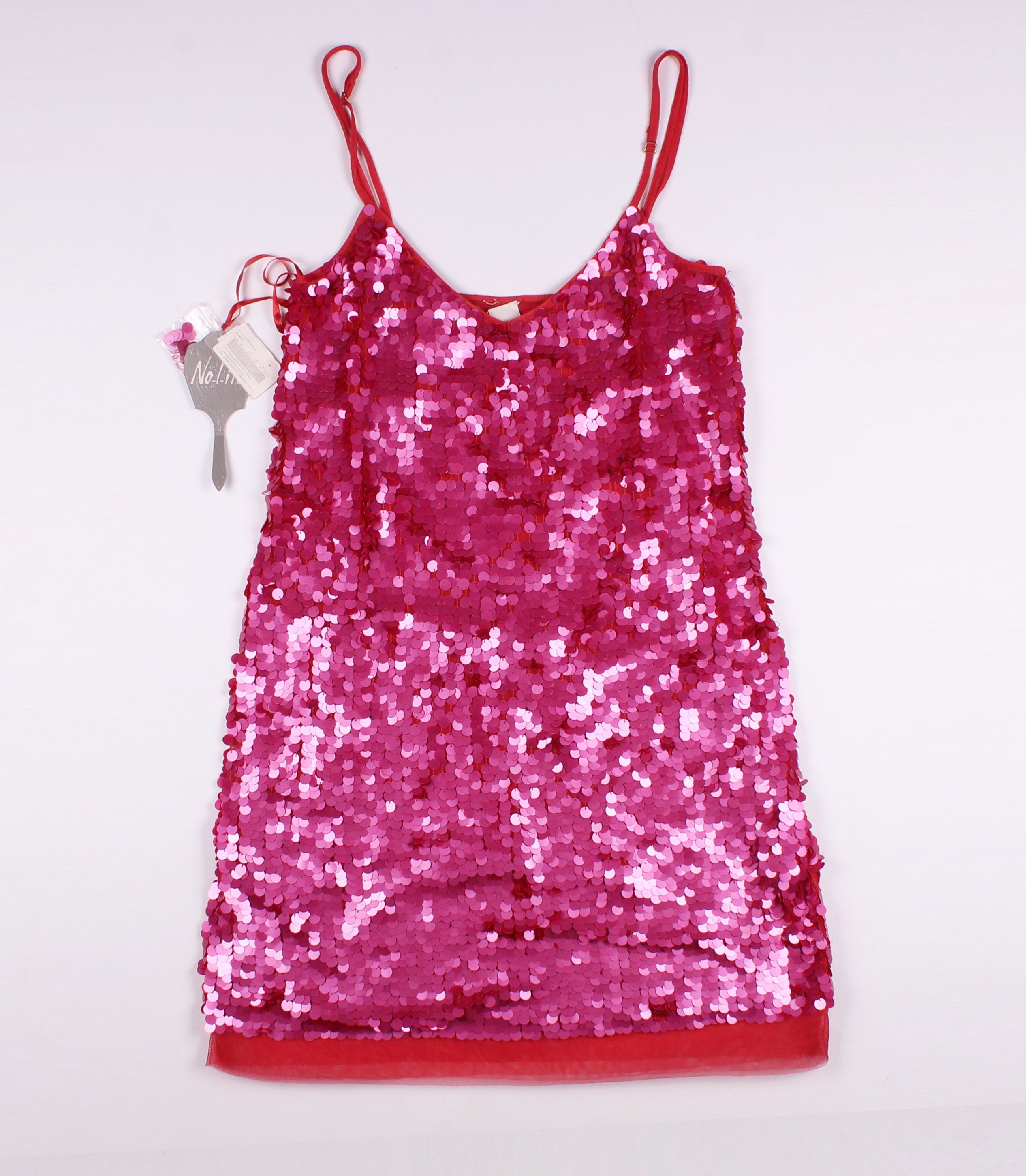 image of Italian Designers x Vintage Nolita North Little Italy Y2K Sequim Cocktail Barbie Dress in Pink, Wom