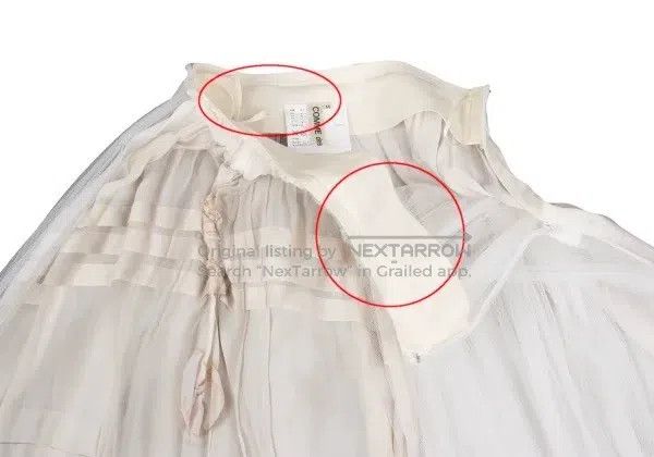 Comme des Garcons Comme Des Garcons size M White vintage pattern sheer skirt Size 25" / US 0 / IT 36 - 6 Thumbnail