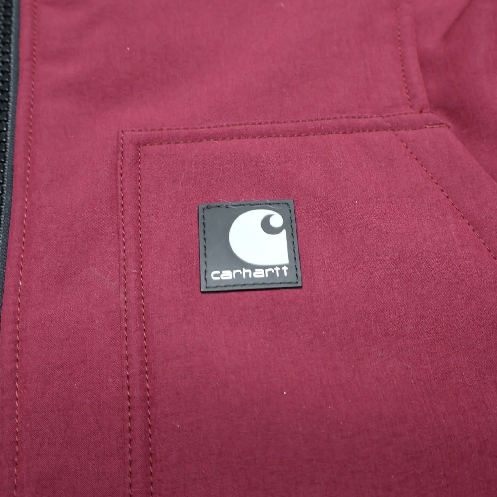 Carhartt Carhartt Vest Women Small Burgundy Softshell Fleece Lined Full Zip Utility Wind Vest Size S / US 4 / IT 40 - 2 Thumbnail