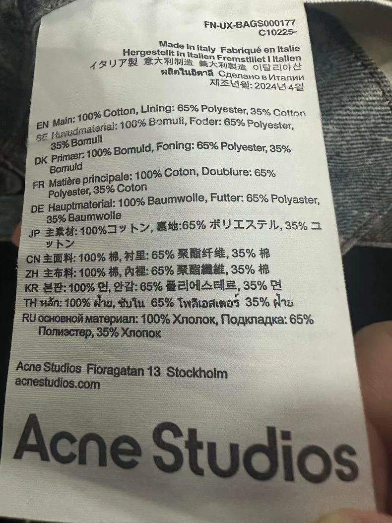 Acne Studios Acne Studios Embossed logo hook closure cotton shoulder to Size ONE SIZE - 9 Thumbnail