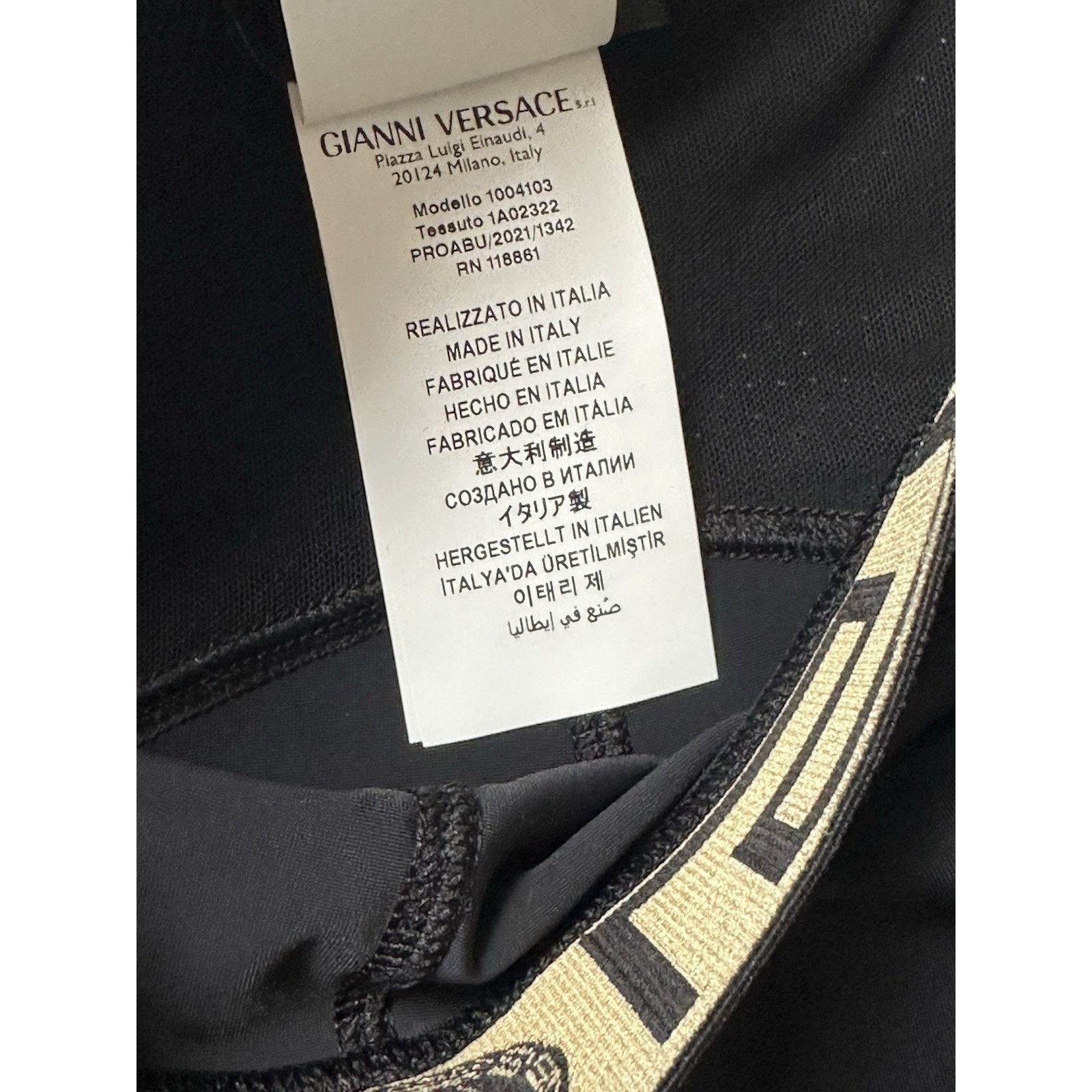 Versace Versace Greca Border Gym Leggings Pants Black Small 1004103 Size 23" - 10 Thumbnail