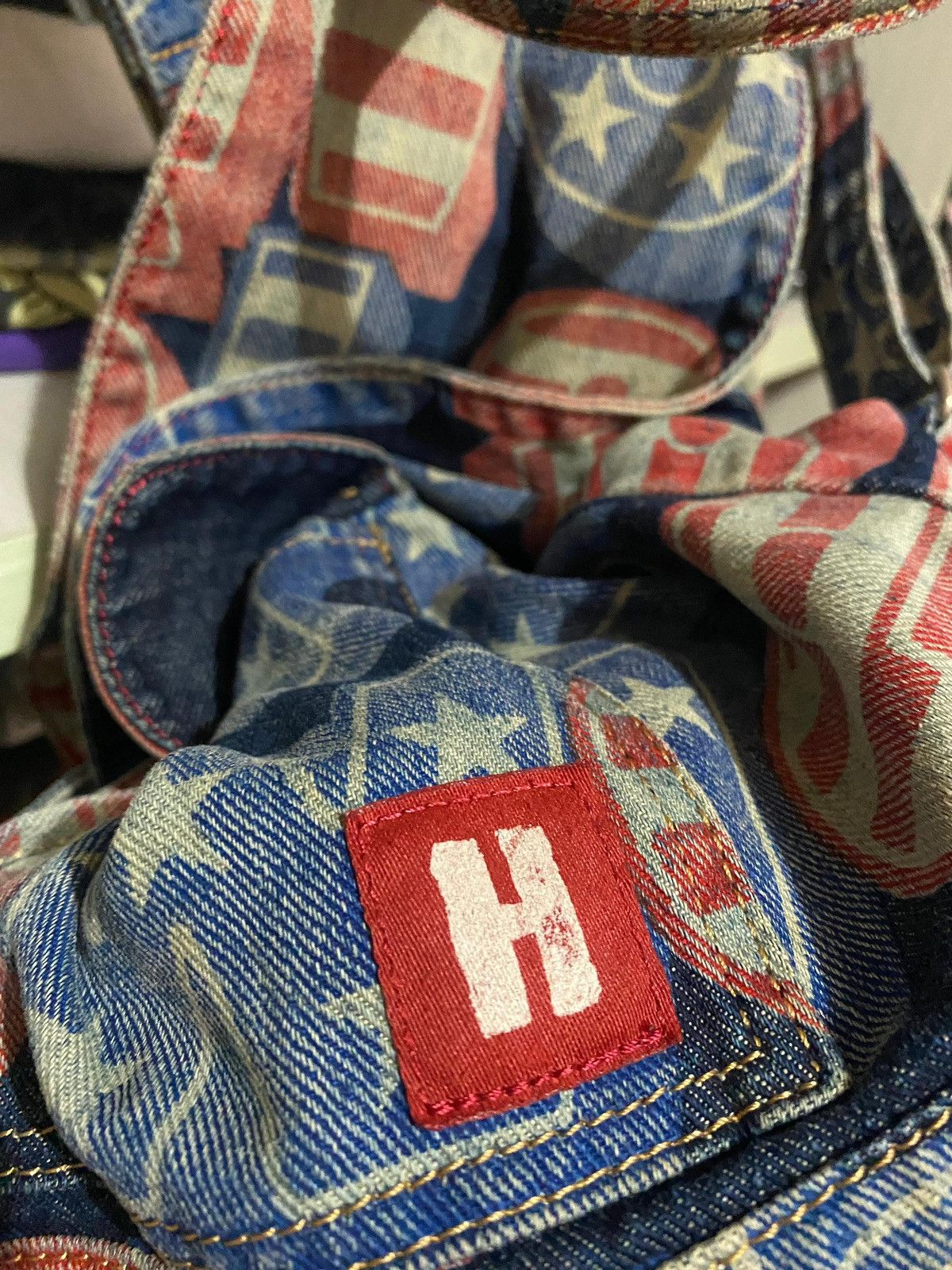 Hysteric Glamour × Vintage Hysteric Glamour American Denim Bagpack Size ONE SIZE - 4 Thumbnail