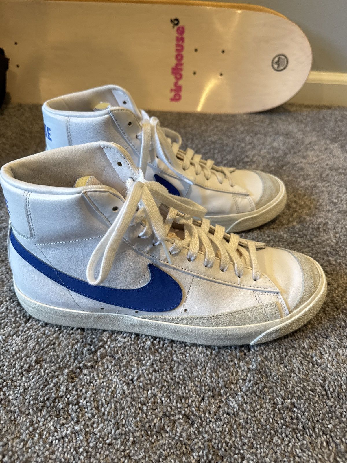 Nike Nearly new Nike blazers 77 blue swoosh Size US 10 / EU 43 - 1 Thumbnail
