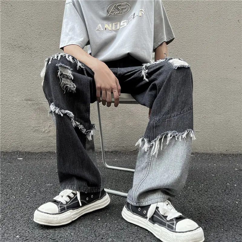 Japanese Brand Hip Hop Straight Loose Wide Leg Jeans Size US 32 / EU 48 - 4 Thumbnail