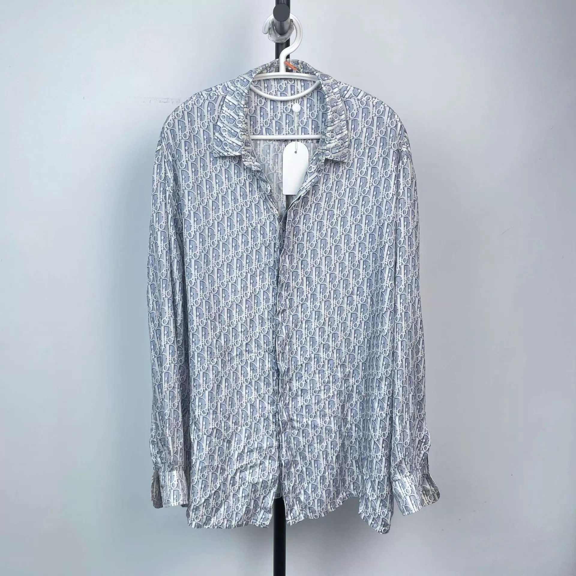 Dior Dior Oblique Print Blue Shirt 40 M 92 New Size US M / EU 48-50 / 2 - 1 Thumbnail