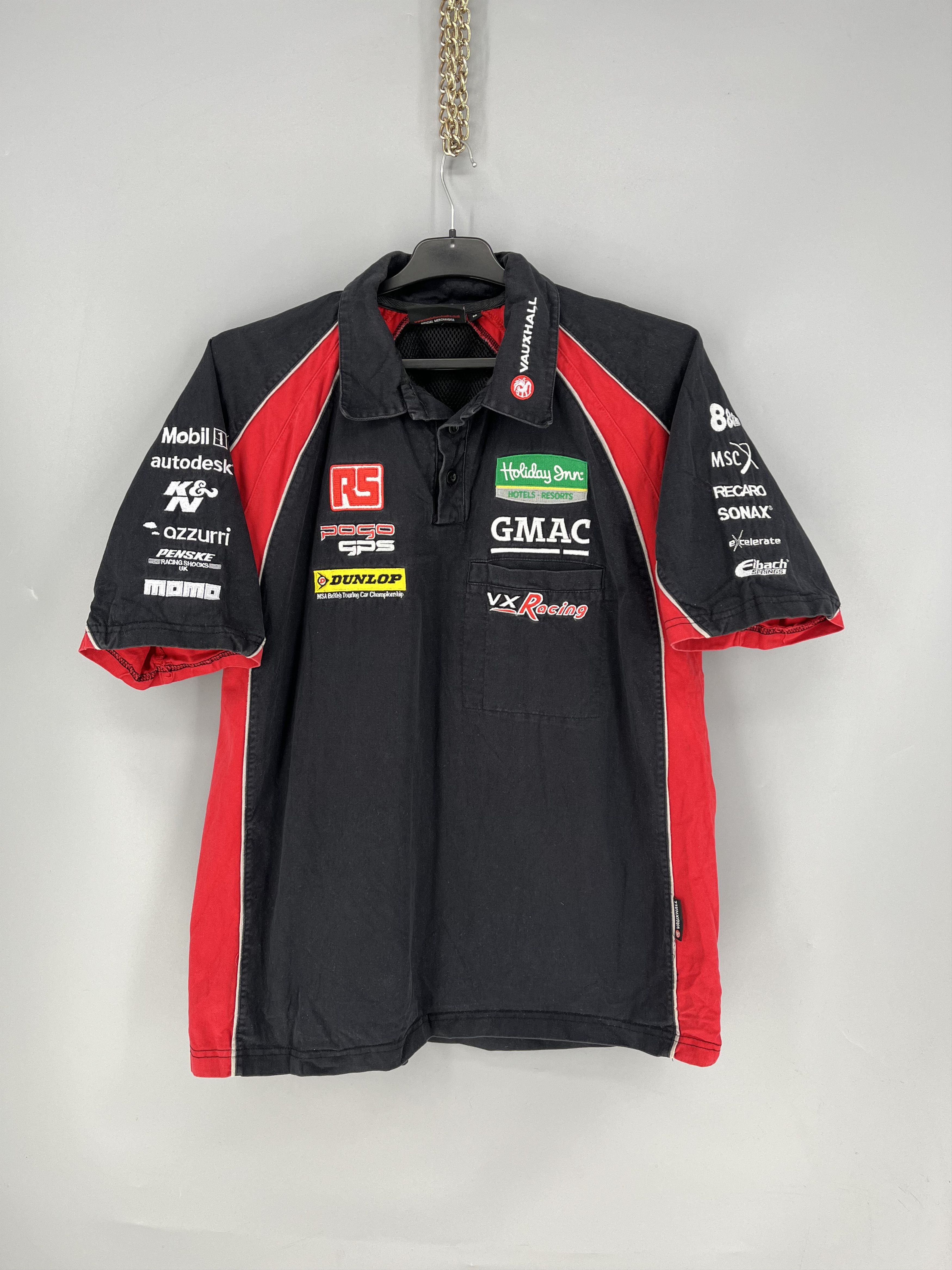 Vintage Vauxhall VX Racing BTCC Polo Shirt Mens M Black Red Size US M / EU 48-50 / 2 - 1 Thumbnail