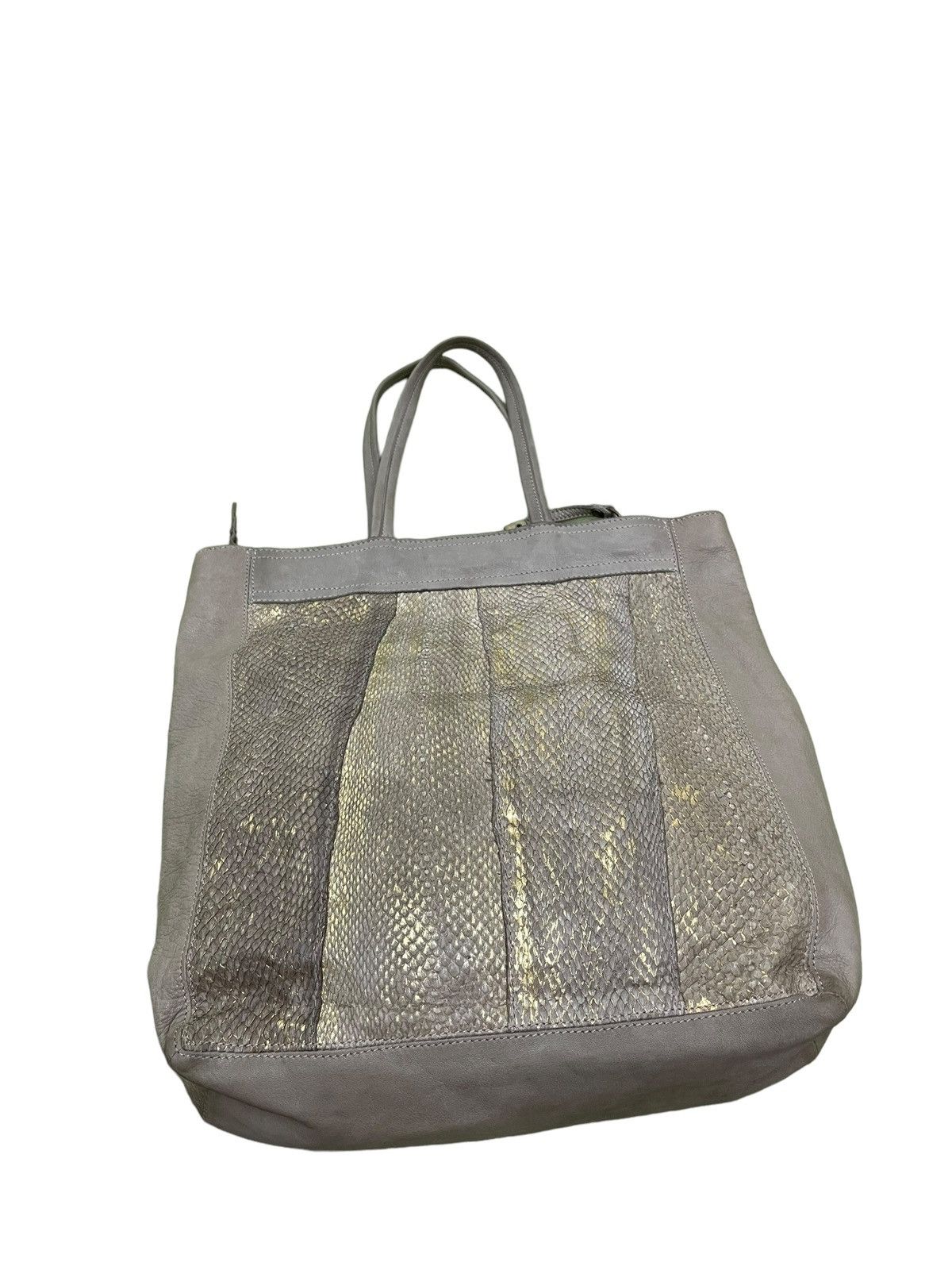 Genuine Leather Full Leather Sissi Rossi Italy Python Tote Bag 3🟩 Size ONE SIZE - 12 Thumbnail