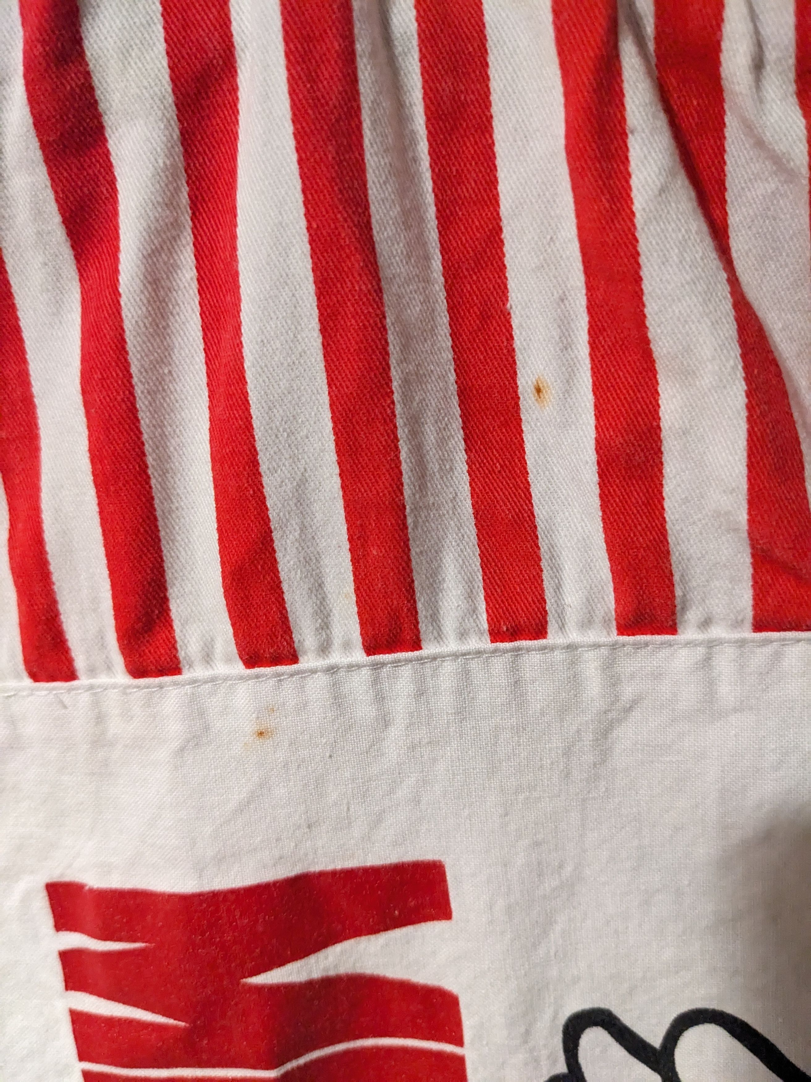 Disney × Mickey Mouse × Vintage Vintage 80s Mickey Mouse Stripe Red White Large T-Shirt Size US L / EU 52-54 / 3 - 5 Thumbnail