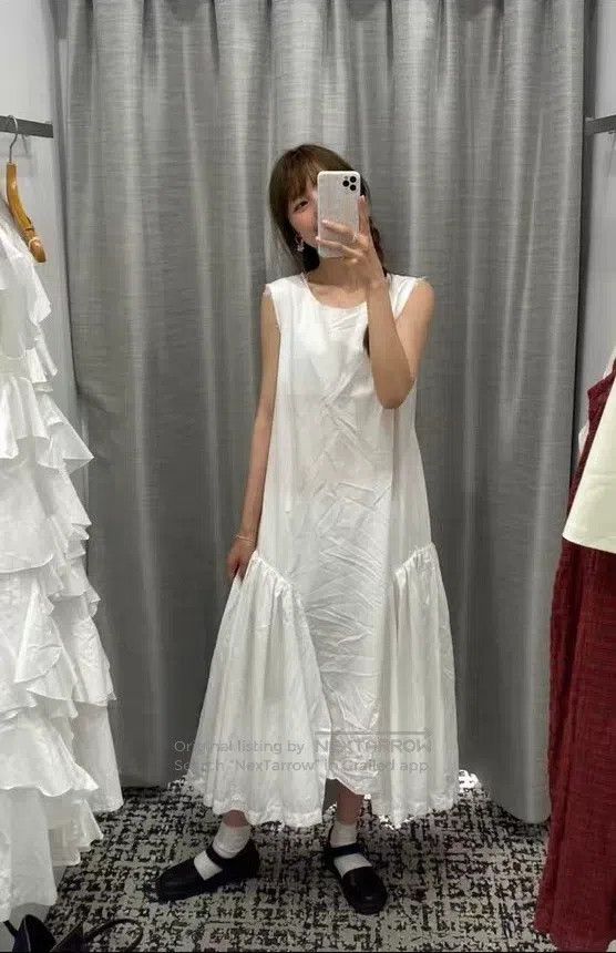 Comme des Garcons Comme des Garcons Heavy duty sleeveless white dress Size S / US 4 / IT 40 - 8 Thumbnail