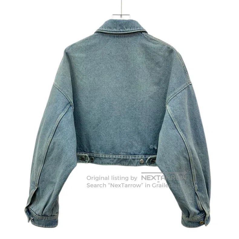 Prada Prada Blue triangle standard cotton lapel zipper long-slee Size XXS / US 00 / IT 34 - 2 Thumbnail