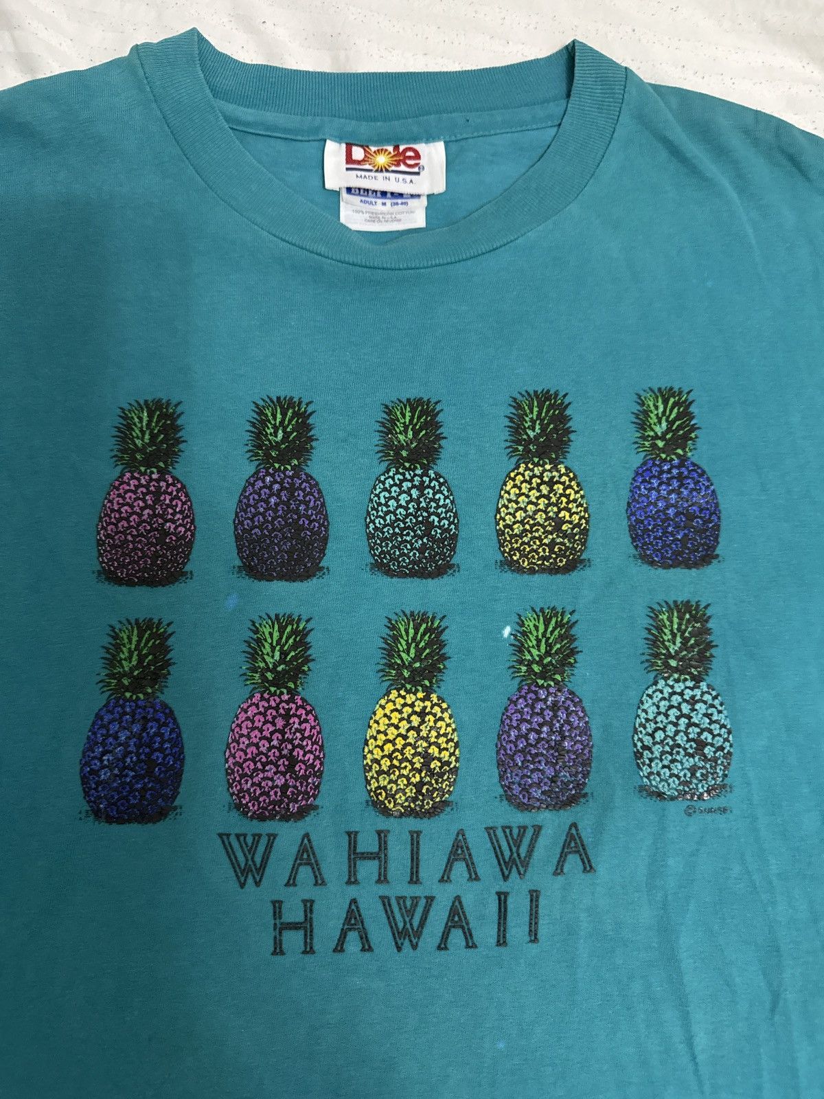 Hanes 🍍 Vintage Dole Pineapple Tee – Wahiawa Hawaii – USA Made Size US M / EU 48-50 / 2 - 1 Thumbnail