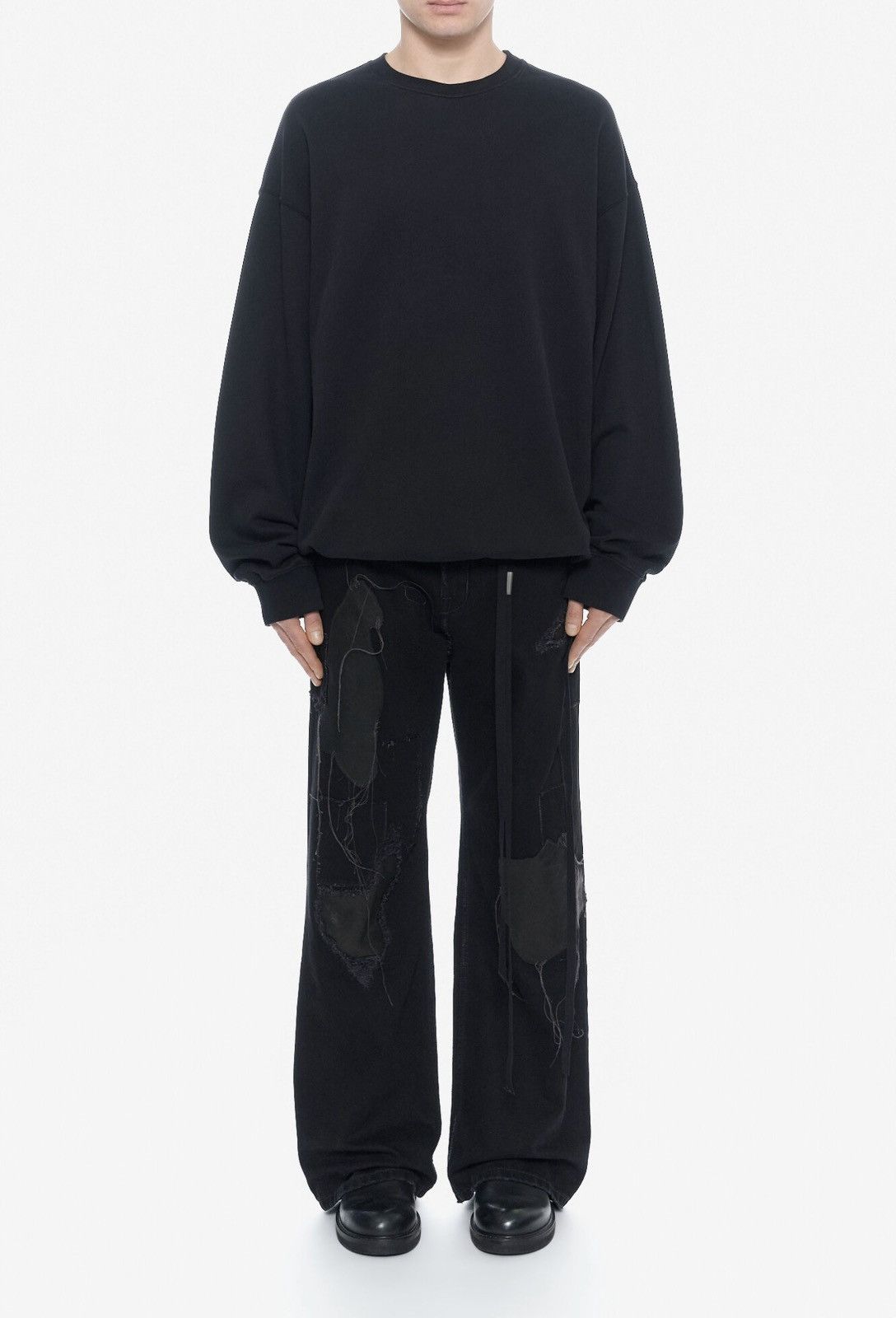 Ann Demeulemeester Last Ann Demeulemeester Oversized Black Sweatshirt Size US XXL / EU 58 / 5 - 4 Thumbnail