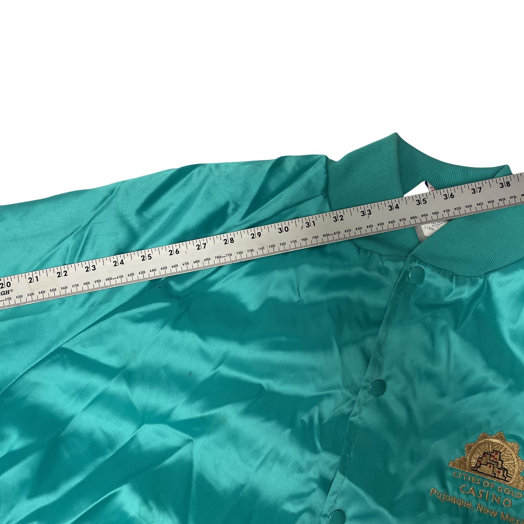 Other Vtg West Ark SHINY Teal Bomber Cities of Gold Casino Jacket Size US XXL / EU 58 / 5 - 10 Thumbnail