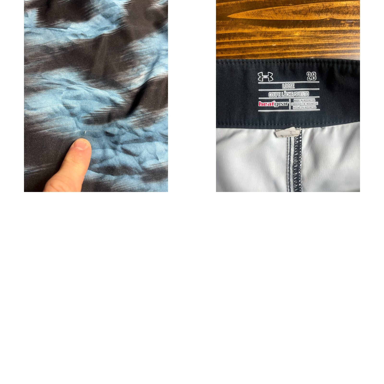 Under Armour Under armour Heat Gear Shorts Men's 28 Blue Black Board/Swim Trunks Loose Size US 28 / EU 44 - 8 Thumbnail