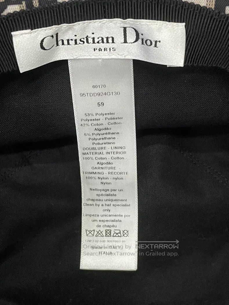 Dior Dior Size59 Black mesh fisherman's hat Size ONE SIZE - 5 Thumbnail