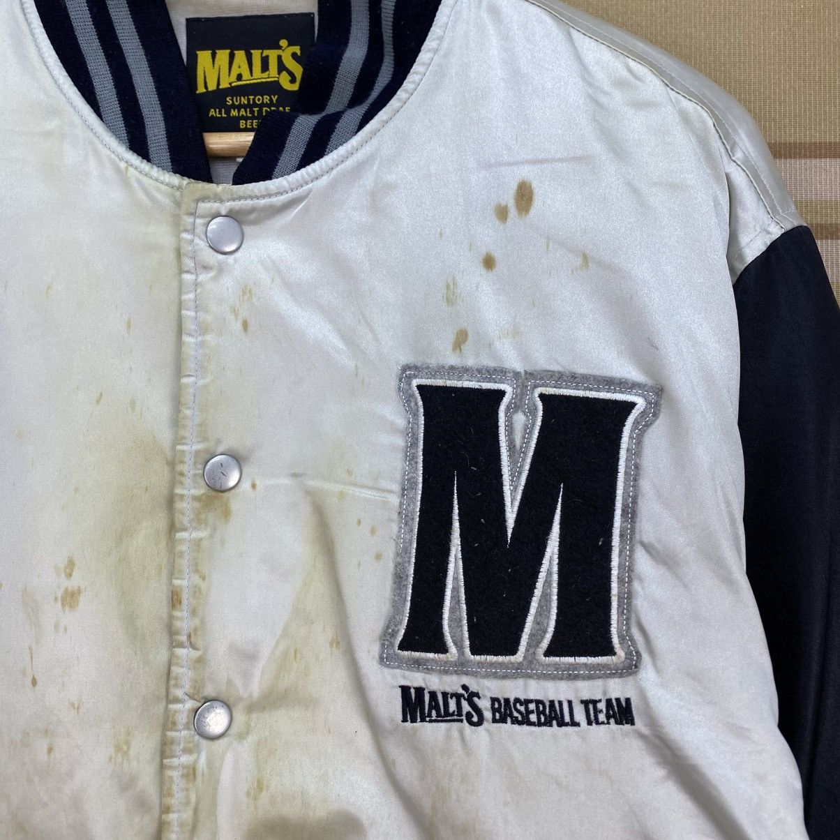 Japanese Brand 🫶 vintage Suntory Malts Japanese branded baseball Jacket Size US M / EU 48-50 / 2 - 4 Thumbnail