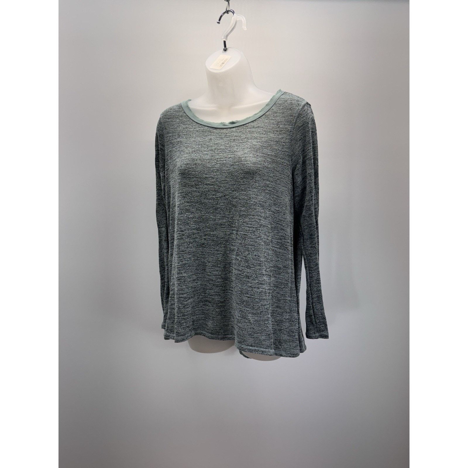 Other Xhilaration Womens L Gray Long Sleeve Blouse Size L / US 10 / IT 46 - 1 Thumbnail