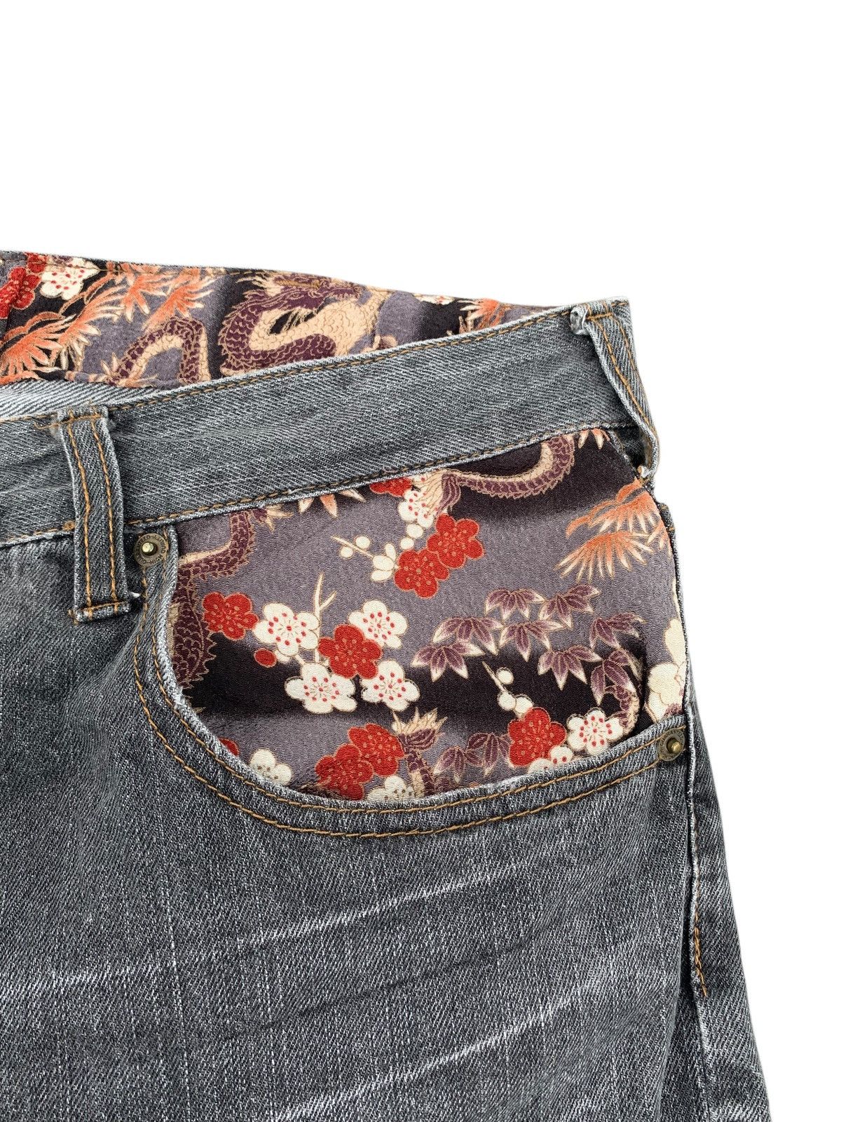Kapital EMBROIDERED LIKE KARAKURI TAMASHI PHOENIX STREETWEAR DENIM Size US 37 - 14 Thumbnail