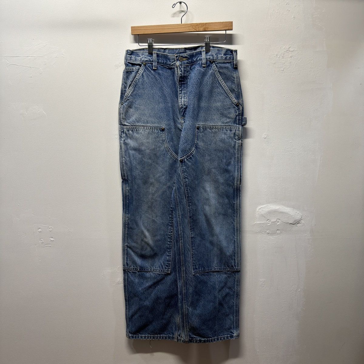 Carhartt 90s Carhartt Faded Double Knee Pants USA ERD Grunge Chrome Size US 33 - 1 Thumbnail