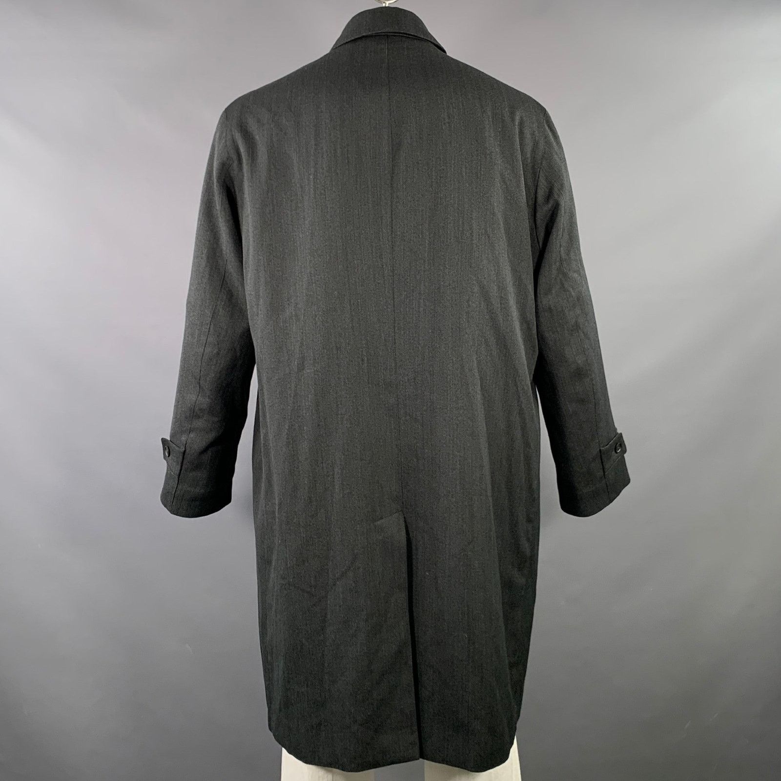 Sanyo Charcoal Wool Blend Rain Repellent Hidden Buttons Coat Size US XL / EU 56 / 4 - 3 Thumbnail