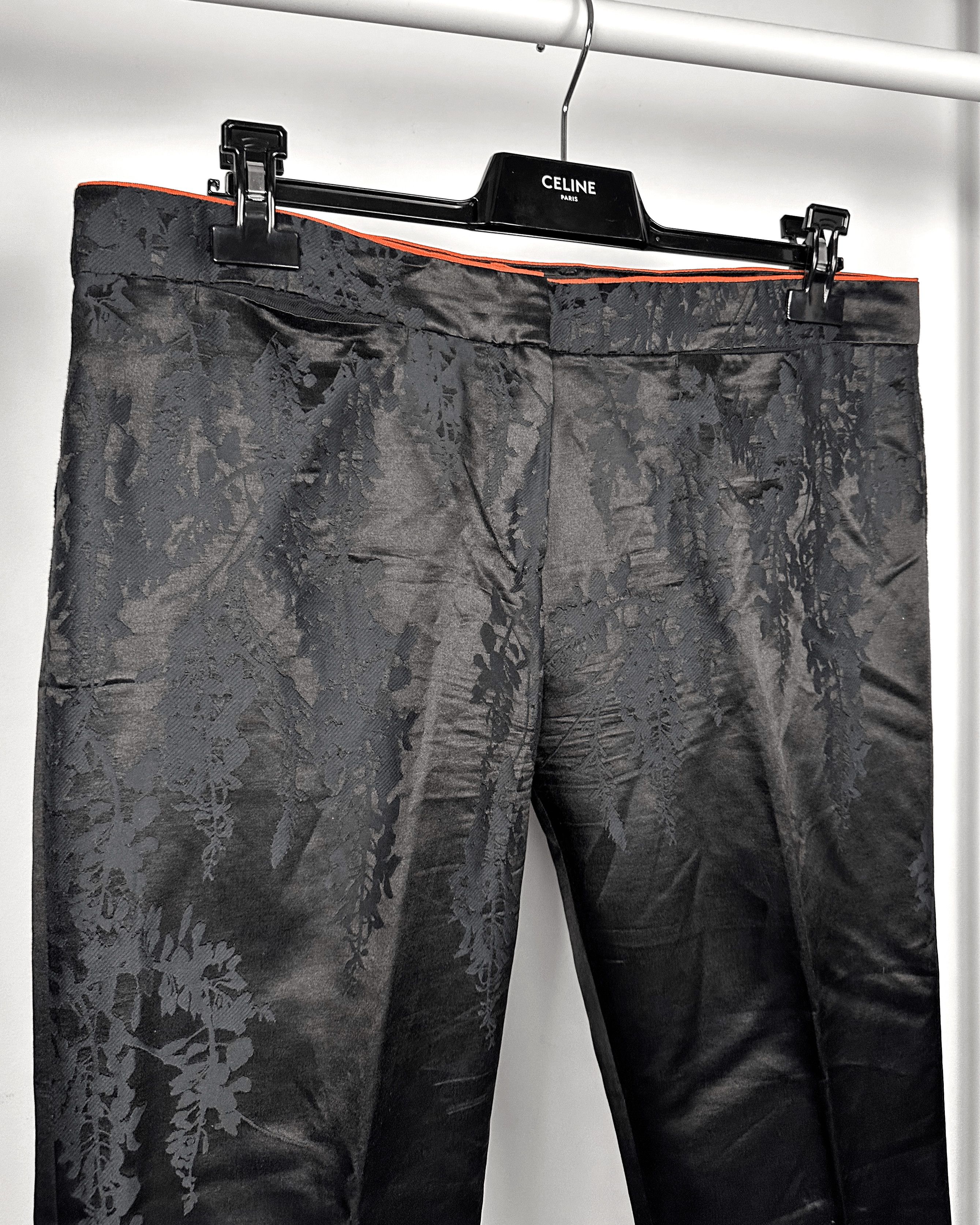 Ann Demeulemeester Ann Demeulemeester Floral Satin Cropped Pants Size US 36 / EU 52 - 4 Thumbnail