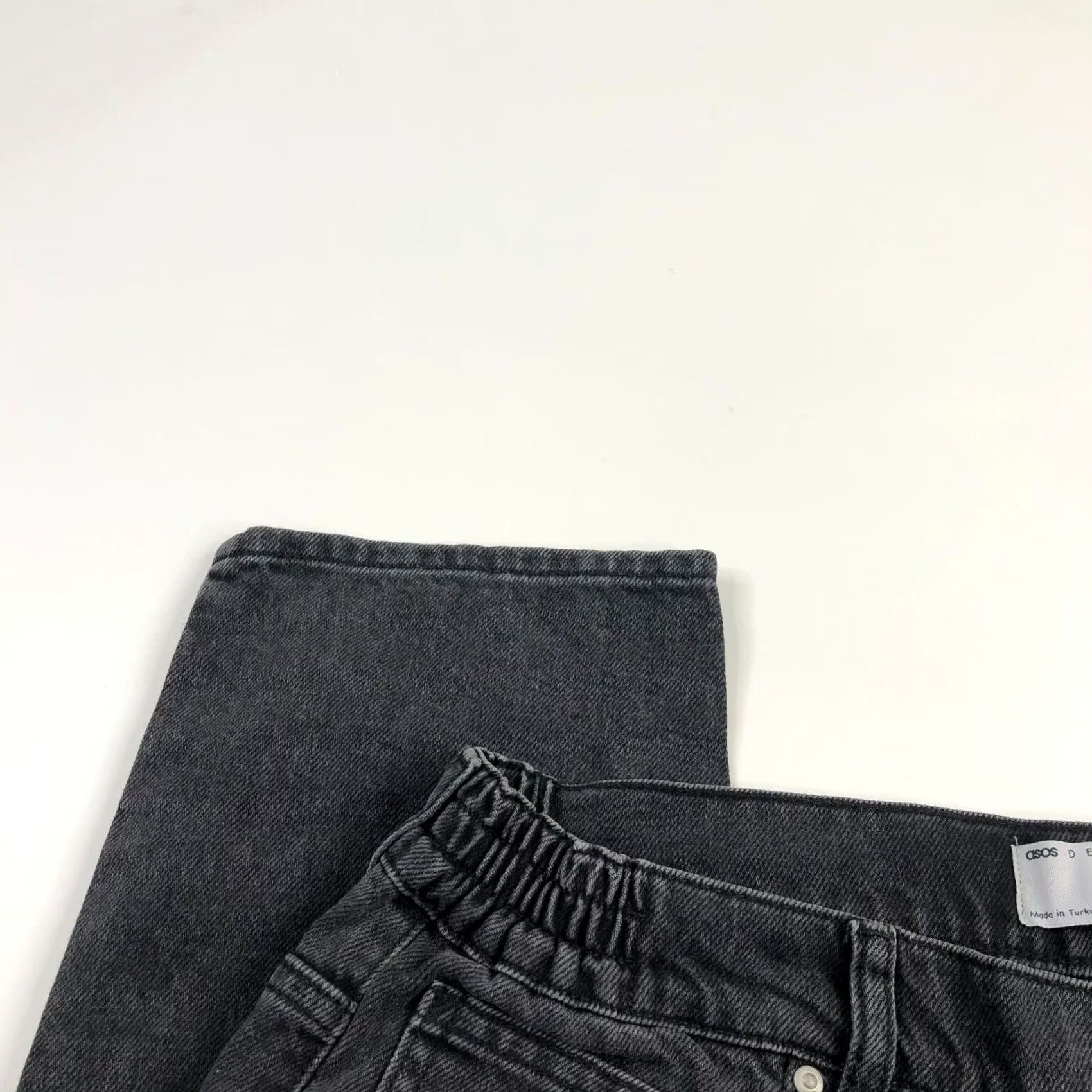 Asos ASOS Design Women's High Rise Relaxed Dad Boyfriend Black 34 x 30 NEW Jeans Size ONE SIZE - 3 Thumbnail