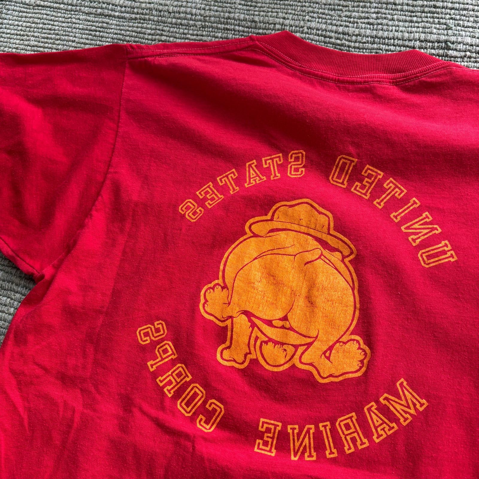 Vintage Vintage 80s Thin Single Stitched US Marines Tee Shirt Sz L Size US L / EU 52-54 / 3 - 2 Thumbnail