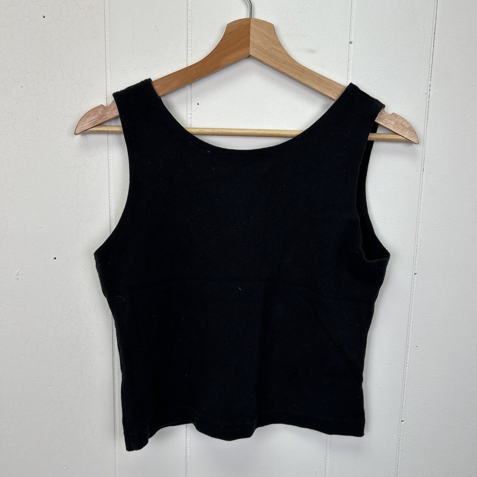 Vintage Reference Point Sleeveless Black Women’s Tank Top Size Large Size L / US 10 / IT 46 - 4 Thumbnail